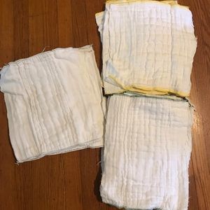 15 prefold cloth diapers